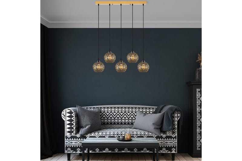 Taklampe Silen Trippel Gull - Gull - Belysning - Innendørsbelysning & Lamper - Taklampe - Kjøkkenlampe & taklampe kjøkken