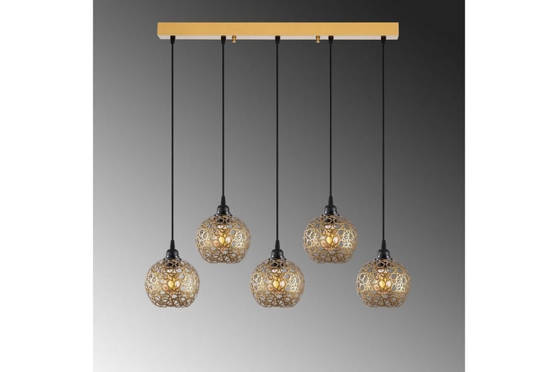 Taklampe Silen Trippel Gull - Gull - Belysning - Innendørsbelysning & Lamper - Taklampe - Kjøkkenlampe & taklampe kjøkken