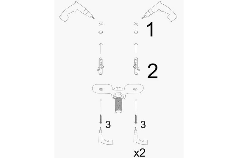 Taklampe Sood Hvit / Rød / Gull - Hvit / Rød / Gull - Belysning - Innendørsbelysning & Lamper - Taklampe - Kjøkkenlampe & taklampe kjøkken