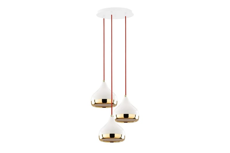 Taklampe Sood Hvit / Rød / Gull - Hvit / Rød / Gull - Belysning - Innendørsbelysning & Lamper - Taklampe - Kjøkkenlampe & taklampe kjøkken