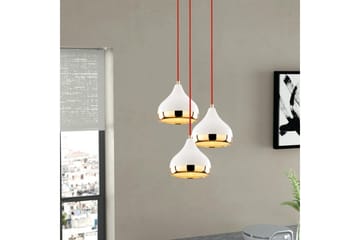 Taklampe Sood Hvit / Rød / Gull - Hvit / Rød / Gull - Belysning - Innendørsbelysning & Lamper - Taklampe - Kjøkkenlampe & taklampe kjøkken