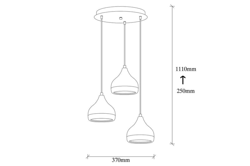 Taklampe Sood Hvit / Rød / Gull - Hvit / Rød / Gull - Belysning - Innendørsbelysning & Lamper - Taklampe - Kjøkkenlampe & taklampe kjøkken
