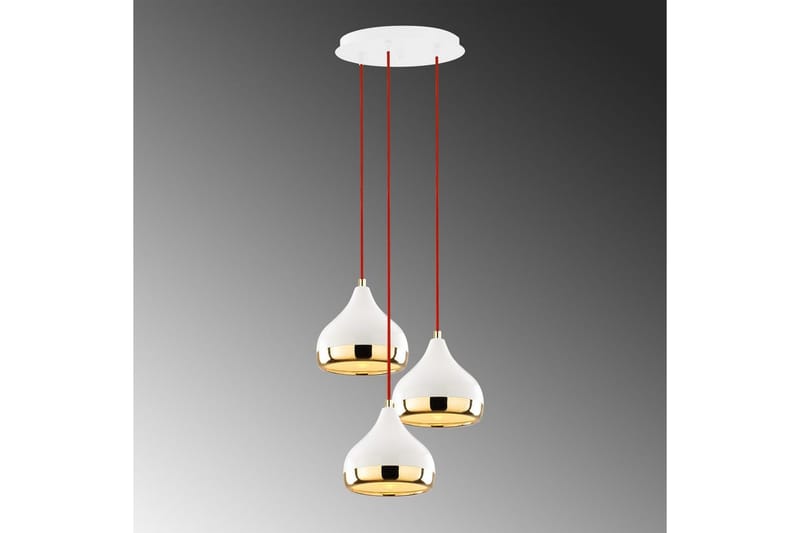 Taklampe Sood Hvit / Rød / Gull - Hvit / Rød / Gull - Belysning - Innendørsbelysning & Lamper - Taklampe - Kjøkkenlampe & taklampe kjøkken