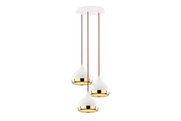 Taklampe Sood Hvit / Rød / Gull - Hvit / Rød / Gull - Belysning - Innendørsbelysning & Lamper - Taklampe - Kjøkkenlampe & taklampe kjøkken