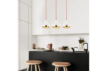 Taklampe Sood Hvit / Rød / Gull - Hvit / Rød / Gull - Belysning - Innendørsbelysning & Lamper - Taklampe - Kjøkkenlampe & taklampe kjøkken