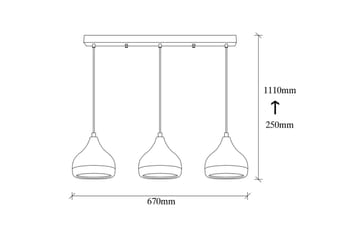 Taklampe Sood Kobber / Svart - Kobber / Svart - Belysning - Innendørsbelysning & Lamper - Taklampe - Kjøkkenlampe & taklampe kjøkken