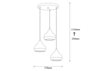 Taklampe Sood Kobber / Svart - Kobber / Svart - Belysning - Innendørsbelysning & Lamper - Taklampe - Kjøkkenlampe & taklampe kjøkken