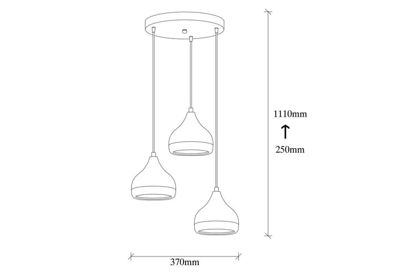 Taklampe Sood Kobber / Svart - Kobber / Svart - Belysning - Innendørsbelysning & Lamper - Taklampe - Kjøkkenlampe & taklampe kjøkken