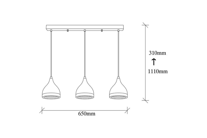 Taklampe Soodne Svart / Kobber - Kobber/Svart - Belysning - Innendørsbelysning & Lamper - Taklampe - Kjøkkenlampe & taklampe kjøkken