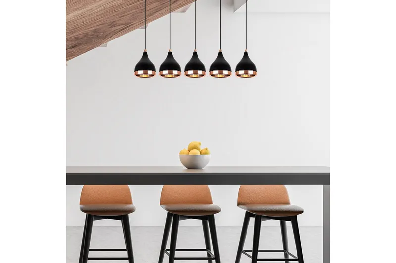 Taklampe Soodne Svart / Kobber - Kobber/Svart - Belysning - Innendørsbelysning & Lamper - Taklampe - Kjøkkenlampe & taklampe kjøkken