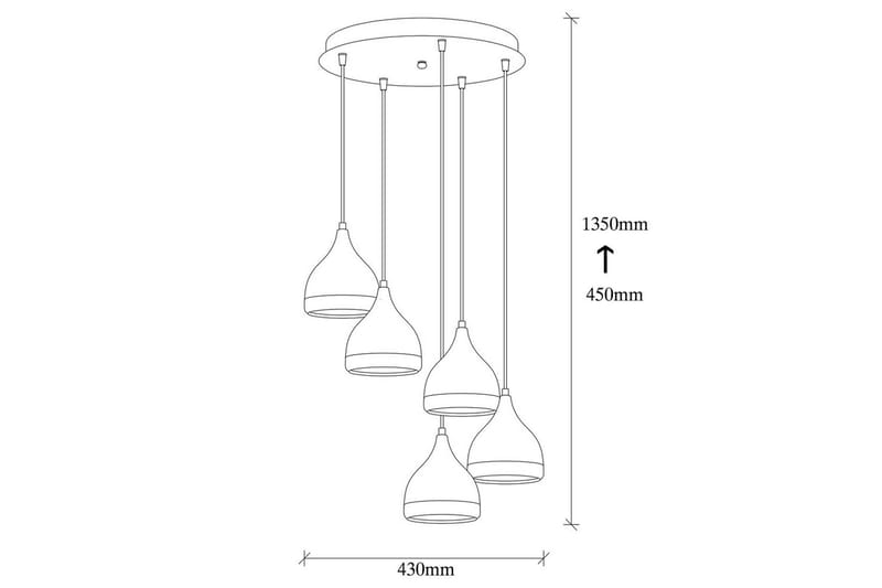 Taklampe Soodne Svart / Kobber - Kobber/Svart - Belysning - Innendørsbelysning & Lamper - Taklampe - Kjøkkenlampe & taklampe kjøkken