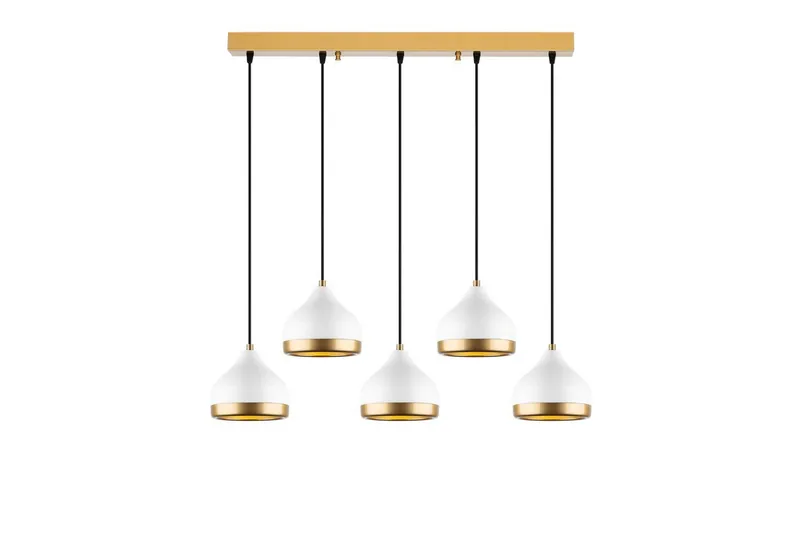 Taklampe Soodni Fem Horisontal Hvit, Hvit