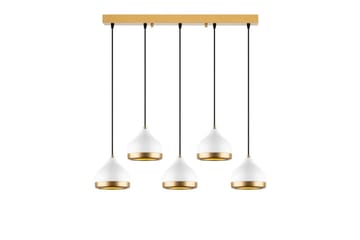 Taklampe Soodni Fem Horisontal Hvit - Hvit - Belysning - Innendørsbelysning & Lamper - Taklampe - Kjøkkenlampe & taklampe kjøkken