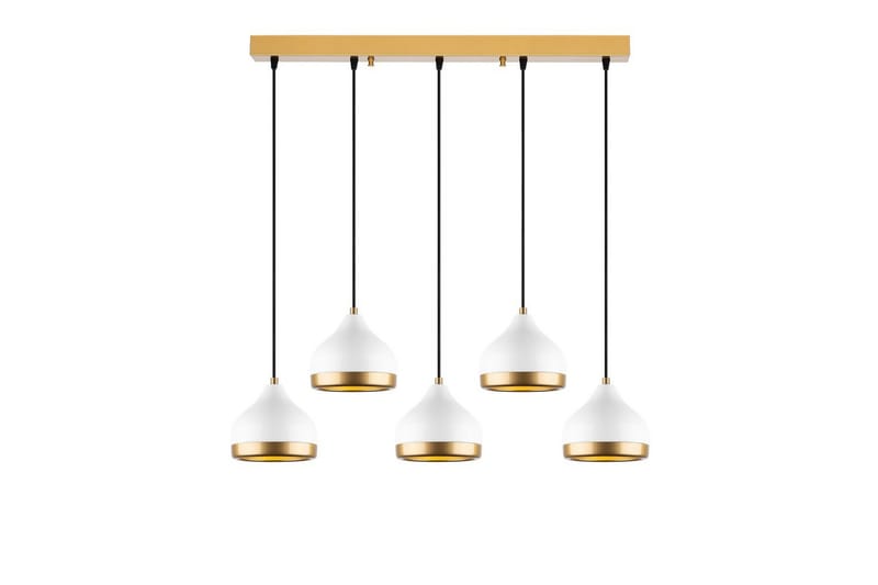 Taklampe Soodni Fem Horisontal Hvit - Hvit - Belysning - Innendørsbelysning & Lamper - Taklampe - Kjøkkenlampe & taklampe kjøkken