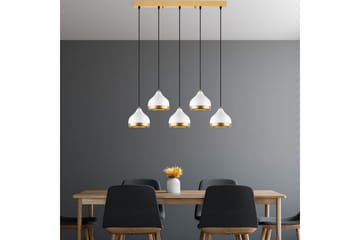 Taklampe Soodni Fem Horisontal Hvit - Hvit - Belysning - Innendørsbelysning & Lamper - Taklampe - Kjøkkenlampe & taklampe kjøkken