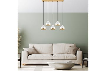 Taklampe Soodni Fem Horisontal Hvit - Hvit - Belysning - Innendørsbelysning & Lamper - Taklampe - Kjøkkenlampe & taklampe kjøkken