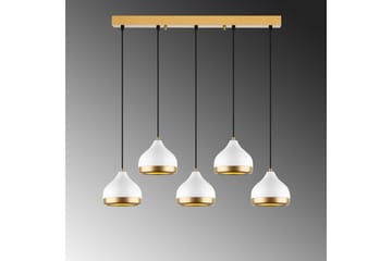 Taklampe Soodni Fem Horisontal Hvit - Hvit - Belysning - Innendørsbelysning & Lamper - Taklampe - Kjøkkenlampe & taklampe kjøkken
