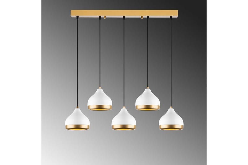 Taklampe Soodni Fem Horisontal Hvit - Hvit - Belysning - Innendørsbelysning & Lamper - Taklampe - Kjøkkenlampe & taklampe kjøkken
