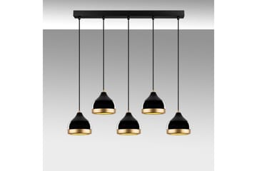 Taklampe Soodni Fem Horisontal Svart - Svart - Belysning - Innendørsbelysning & Lamper - Taklampe - Kjøkkenlampe & taklampe kjøkken