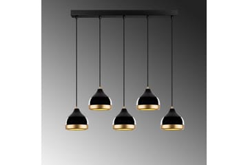 Taklampe Soodni Fem Horisontal Svart - Svart - Belysning - Innendørsbelysning & Lamper - Taklampe - Kjøkkenlampe & taklampe kjøkken