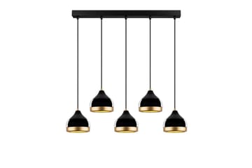 Taklampe Soodni Fem Horisontal Svart - Svart - Belysning - Innendørsbelysning & Lamper - Taklampe - Kjøkkenlampe & taklampe kjøkken
