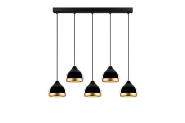 Taklampe Soodni Fem Horisontal Svart - Svart - Belysning - Innendørsbelysning & Lamper - Taklampe - Kjøkkenlampe & taklampe kjøkken