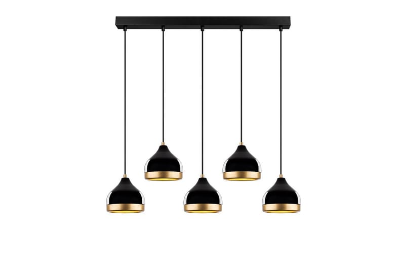 Taklampe Soodni Fem Horisontal Svart - Svart - Belysning - Innendørsbelysning & Lamper - Taklampe - Kjøkkenlampe & taklampe kjøkken
