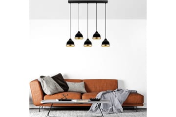 Taklampe Soodni Fem Horisontal Svart - Svart - Belysning - Innendørsbelysning & Lamper - Taklampe - Kjøkkenlampe & taklampe kjøkken