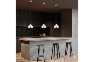 Taklampe Soodni Hvit / Gull - Hvit / Gull - Belysning - Innendørsbelysning & Lamper - Taklampe - Kjøkkenlampe & taklampe kjøkken