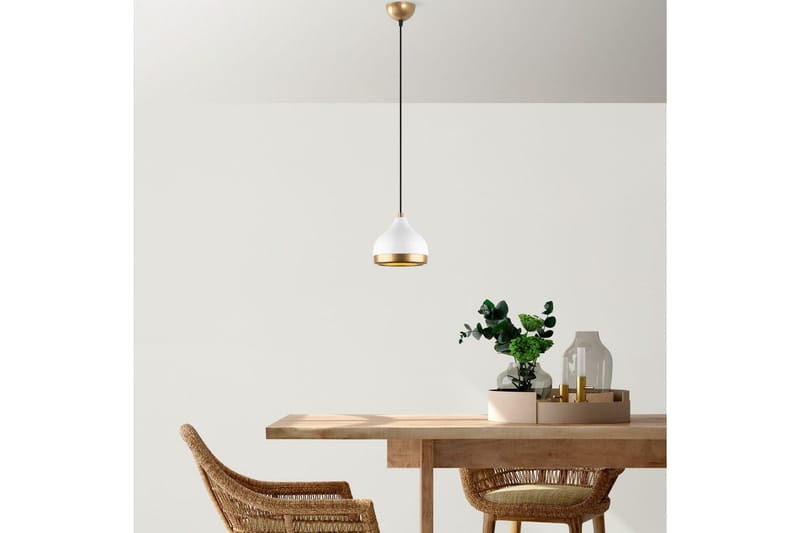 Taklampe Soodni Hvit / Gull - Hvit / Gull - Belysning - Innendørsbelysning & Lamper - Taklampe - Kjøkkenlampe & taklampe kjøkken