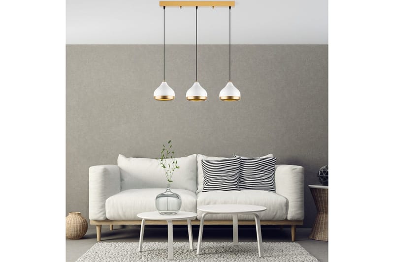 Taklampe Soodni Tre Horisont Hvit - Hvit - Belysning - Innendørsbelysning & Lamper - Taklampe - Kjøkkenlampe & taklampe kjøkken