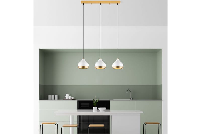 Taklampe Soodni Tre Horisont Hvit - Hvit - Belysning - Innendørsbelysning & Lamper - Taklampe - Kjøkkenlampe & taklampe kjøkken