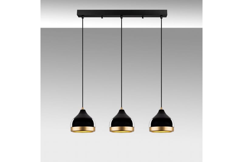 Taklampe Soodni Tre Horisont Svart - Svart - Belysning - Innendørsbelysning & Lamper - Taklampe - Kjøkkenlampe & taklampe kjøkken