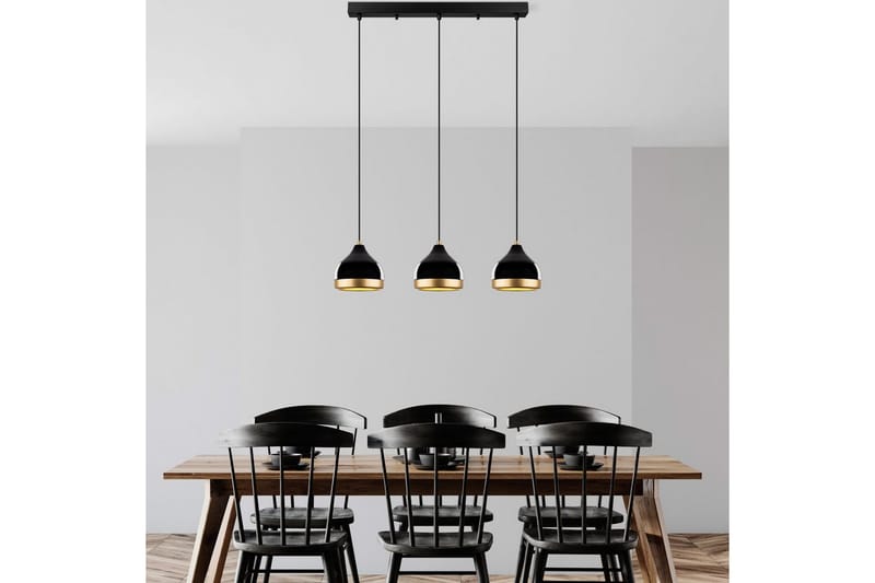 Taklampe Soodni Tre Horisont Svart - Svart - Belysning - Innendørsbelysning & Lamper - Taklampe - Kjøkkenlampe & taklampe kjøkken