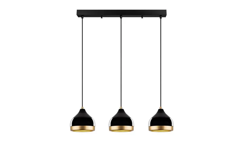 Taklampe Soodni Tre Horisont Svart, Svart