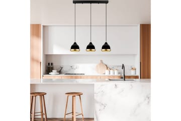Taklampe Soodni Tre Horisont Svart - Svart - Belysning - Innendørsbelysning & Lamper - Taklampe - Kjøkkenlampe & taklampe kjøkken