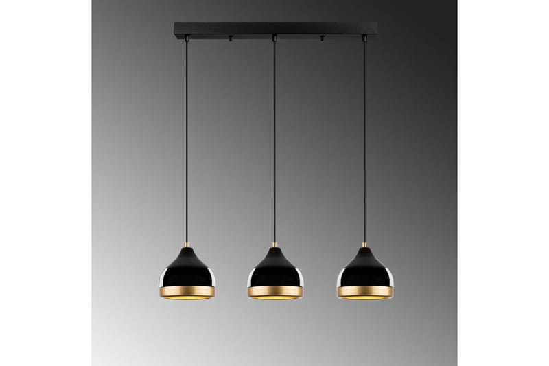 Taklampe Soodni Tre Horisont Svart - Svart - Belysning - Innendørsbelysning & Lamper - Taklampe - Kjøkkenlampe & taklampe kjøkken