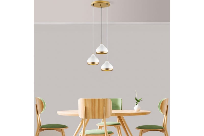 Taklampe Soodni Tre Sirkel Hvit - Hvit - Belysning - Innendørsbelysning & Lamper - Taklampe - Kjøkkenlampe & taklampe kjøkken