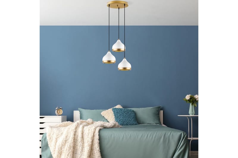 Taklampe Soodni Tre Sirkel Hvit - Hvit - Belysning - Innendørsbelysning & Lamper - Taklampe - Kjøkkenlampe & taklampe kjøkken