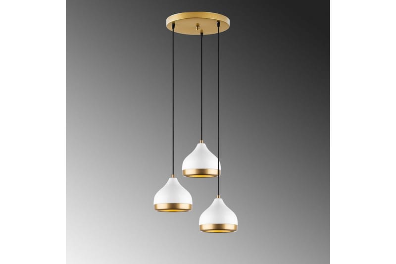 Taklampe Soodni Tre Sirkel Hvit - Hvit - Belysning - Innendørsbelysning & Lamper - Taklampe - Kjøkkenlampe & taklampe kjøkken