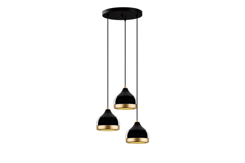 Taklampe Soodni Tre Sirkel Svart, Svart