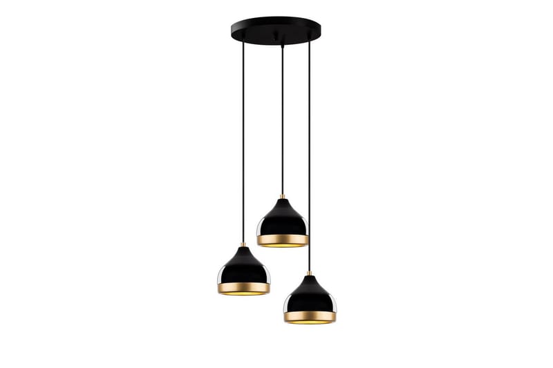 Taklampe Soodni Tre Sirkel Svart - Svart - Belysning - Innendørsbelysning & Lamper - Taklampe - Kjøkkenlampe & taklampe kjøkken