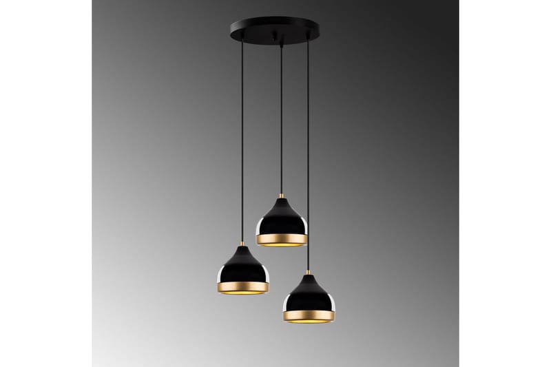 Taklampe Soodni Tre Sirkel Svart - Svart - Belysning - Innendørsbelysning & Lamper - Taklampe - Kjøkkenlampe & taklampe kjøkken