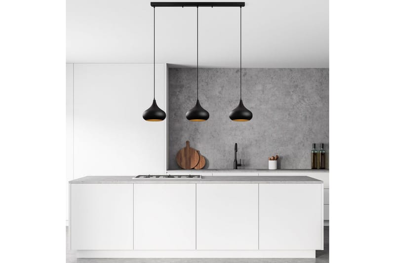 Taklampe Sorna Svart - Svart - Belysning - Innendørsbelysning & Lamper - Taklampe - Kjøkkenlampe & taklampe kjøkken