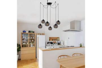 Taklampe Sourab Brilo Svart - Svart - Belysning - Innendørsbelysning & Lamper - Taklampe - Kjøkkenlampe & taklampe kjøkken