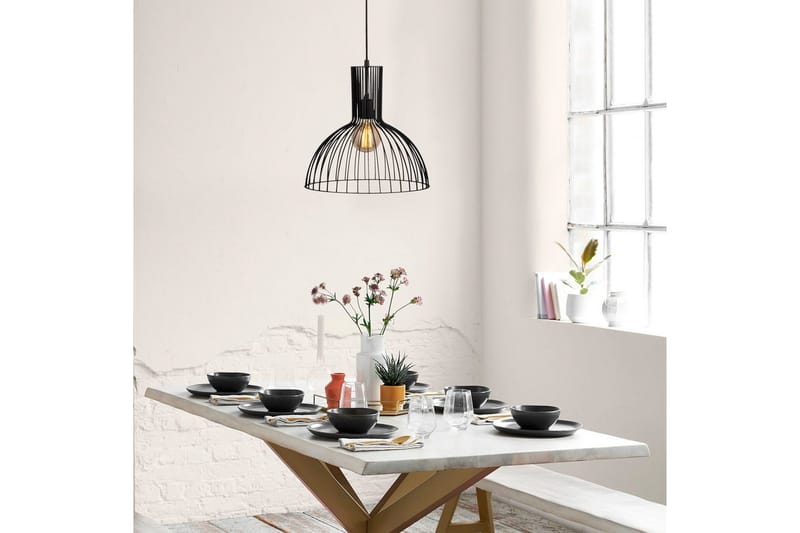 Taklampe Sourab Lysende Svart - Svart - Belysning - Innendørsbelysning & Lamper - Taklampe - Kjøkkenlampe & taklampe kjøkken