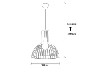 Taklampe Sourab Lysende Svart - Svart - Belysning - Innendørsbelysning & Lamper - Taklampe - Kjøkkenlampe & taklampe kjøkken