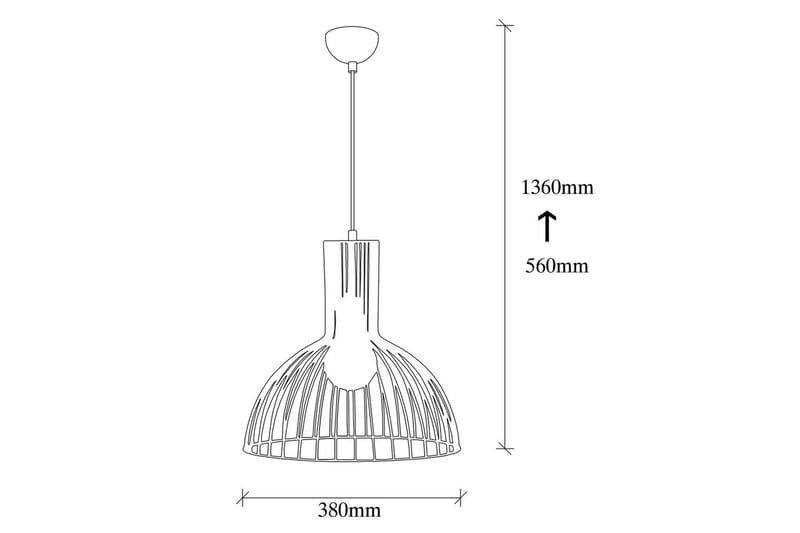 Taklampe Sourab Lysende Svart - Svart - Belysning - Innendørsbelysning & Lamper - Taklampe - Kjøkkenlampe & taklampe kjøkken