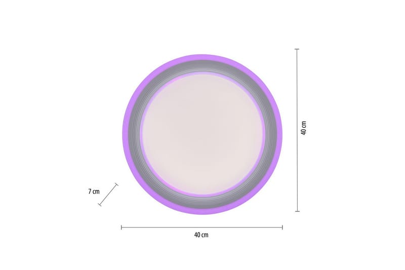 Taklampe Spheric - 40x8,5x40 cm - Belysning - Innendørsbelysning & Lamper - Taklampe - Takplafond