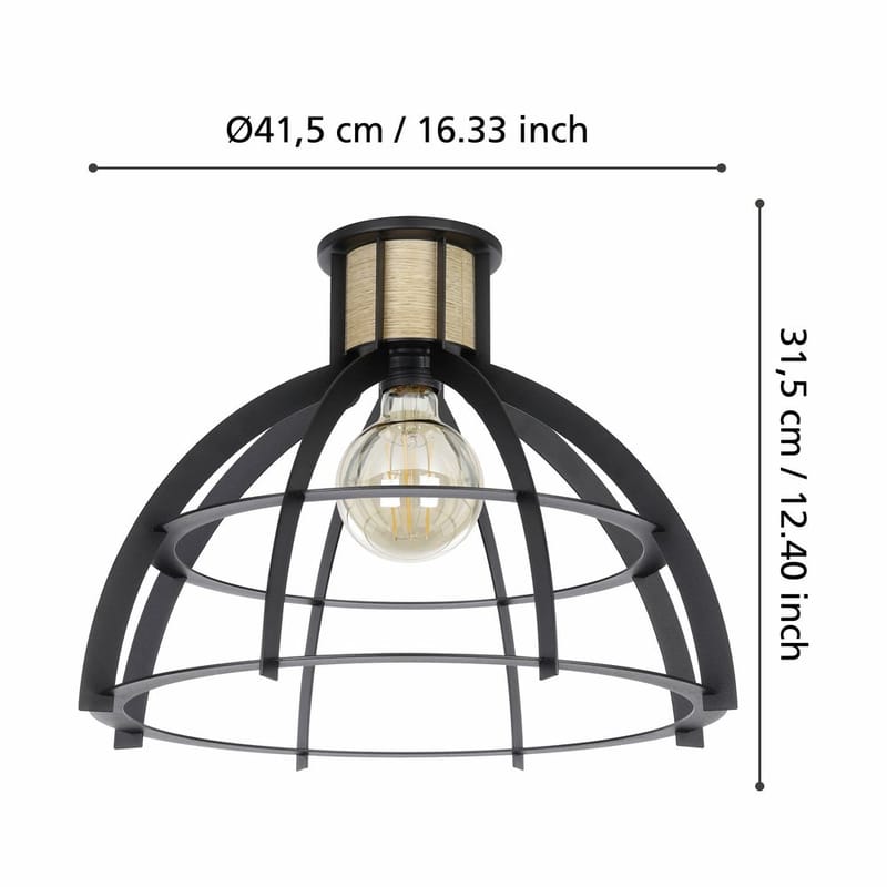 Taklampe Stillington - Svart/Finer - Belysning - Innendørsbelysning & Lamper - Taklampe - Takplafond